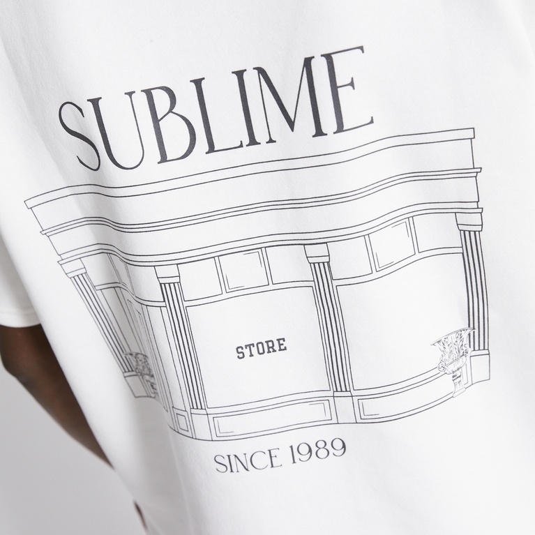 Printed sweat tee "Again"